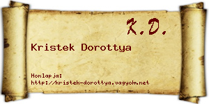 Kristek Dorottya névjegykártya